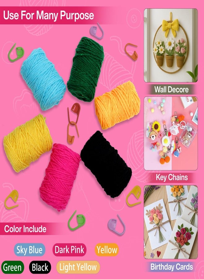 picknMAKE Crochet Kit for Beginners with Wool Yarn, Crochet Hooks, Stitch Markers & Needles - DIY Learn to Crochet Set for Adults & Kids, Starter Craft Kit with All Supplies - Image 5